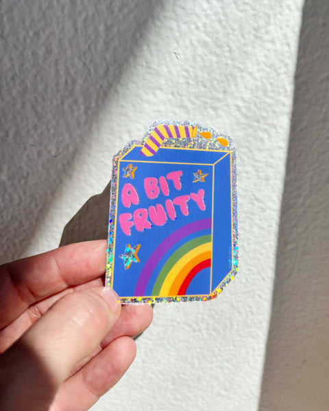 A Bit Fruity Waterproof Hologram Vinyl Sticker | Studio Flos