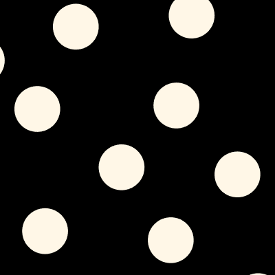Baggu | Nylon Duffle Bag | Black and Cream Polka Dot