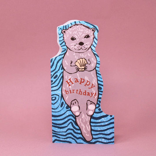 Otter Shaped Greetings Card | Ark Colour Design