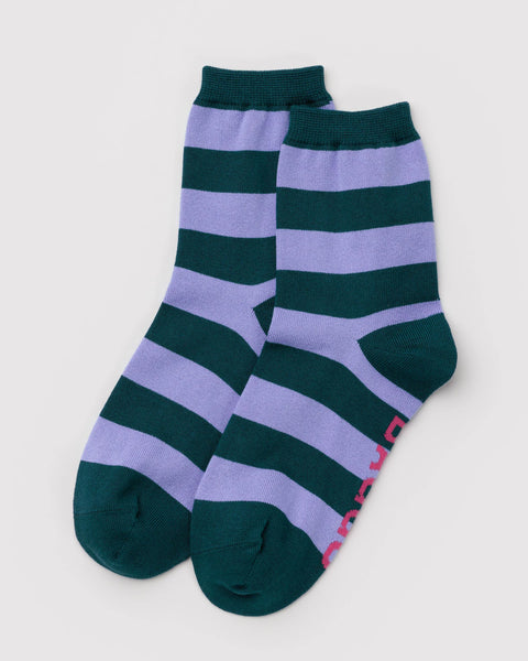 Baggu | Crew Socks | Malachite Stripe
