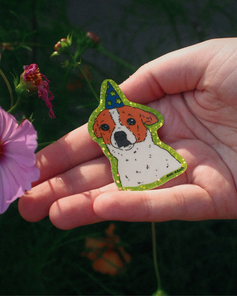 Wizard Puppy Holographic Sticker | Odd Hand Co
