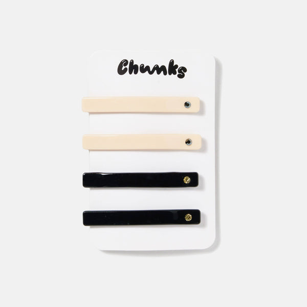 Slides in Cream + Black | Chunks
