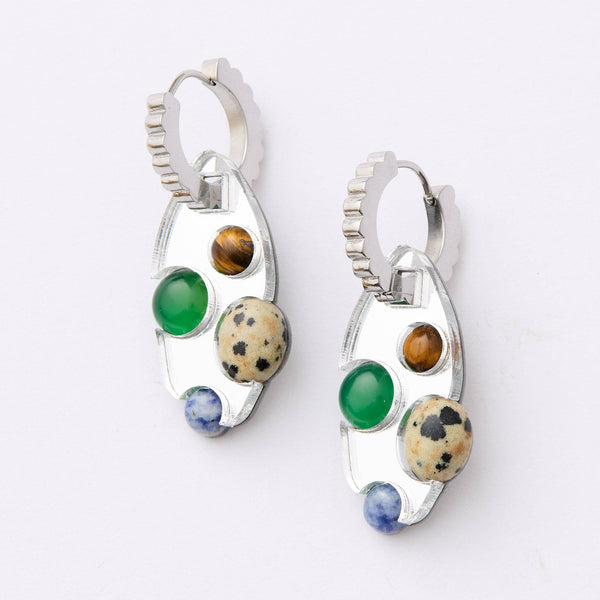 Athena Earrings - Silver | Martha Jean