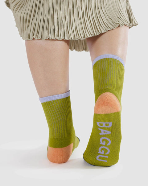 Baggu | Ribbed Socks | LEMONGRASS