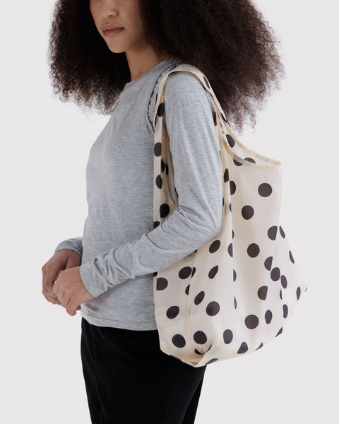 Baggu | Standard | Cream and Black Polka Dot