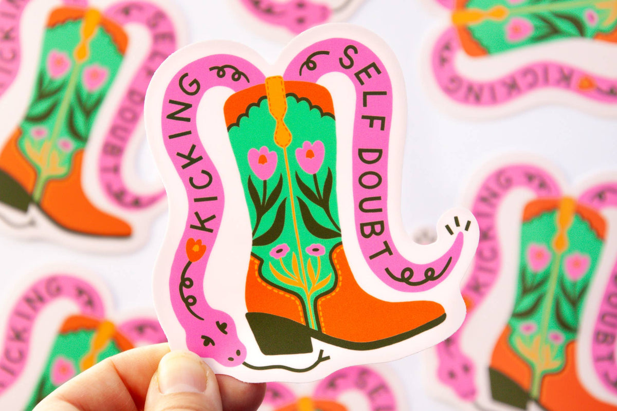 Kicking Self Doubt Sticker | Neighbourhood Press – Run to the River