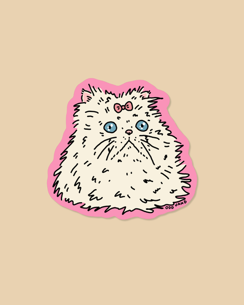Fluffy Cat Sticker | Odd Hand Co