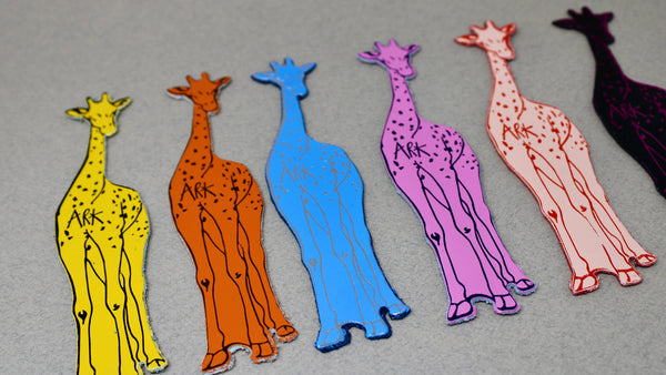 Giraffe Shaped Leather Bookmark | Ark Colour Design