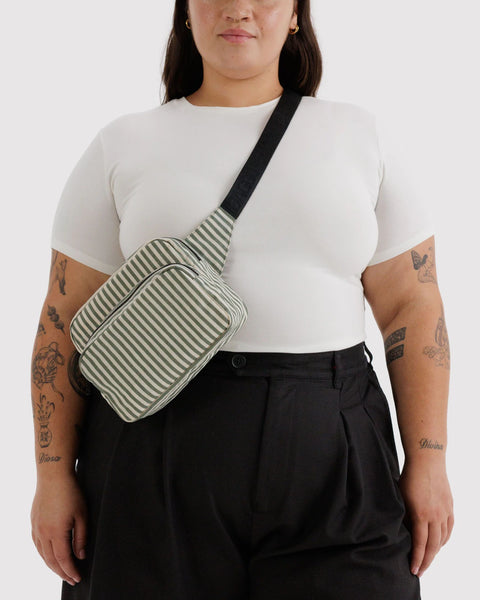 Baggu | Fanny Pack | Sage Stripe
