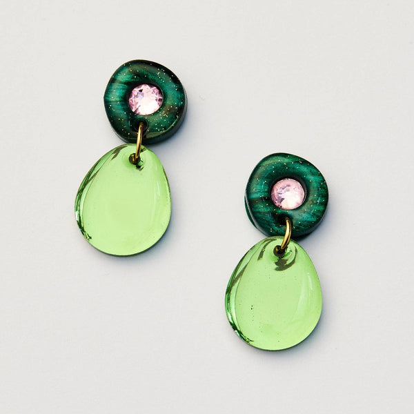Jam Gem Earrings - Green | Martha Jean