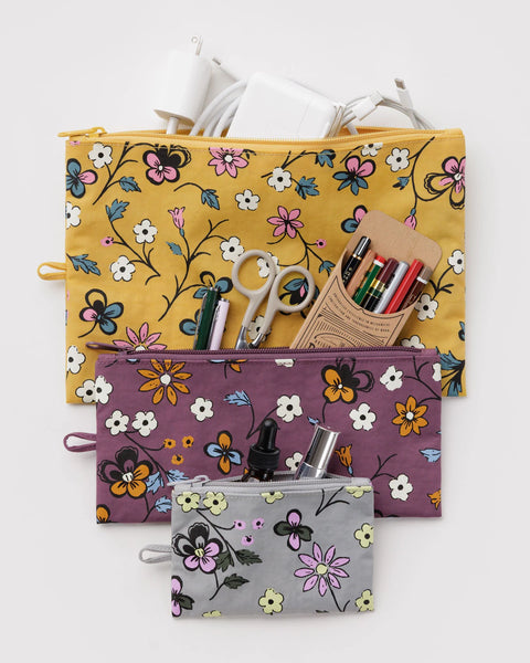 Baggu | Flat Pouch Set | Wildwood Mix