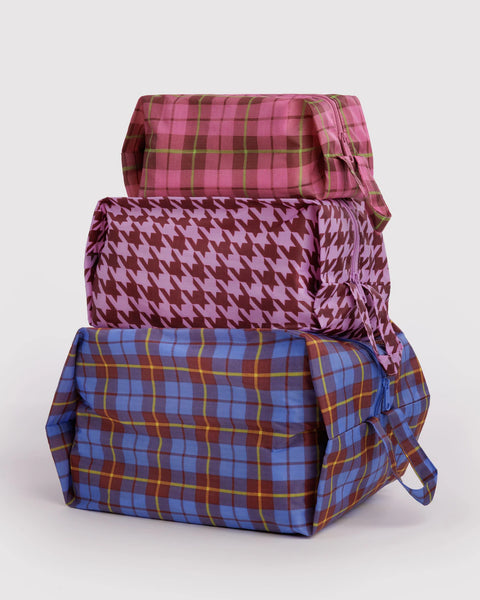 Baggu | 3D Zip Set | Check Mix