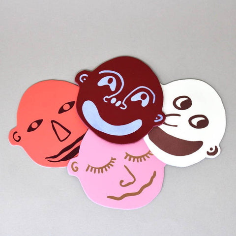 I'm all Ears - Red - Set of 4 Leather Coasters | Ark Colour Design