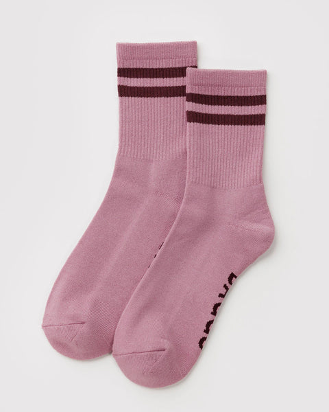 Baggu | Ribbed Sock | Wild Plum Stripe