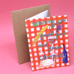 Good Food and Good Company Greetings Card | Ark Colour Design