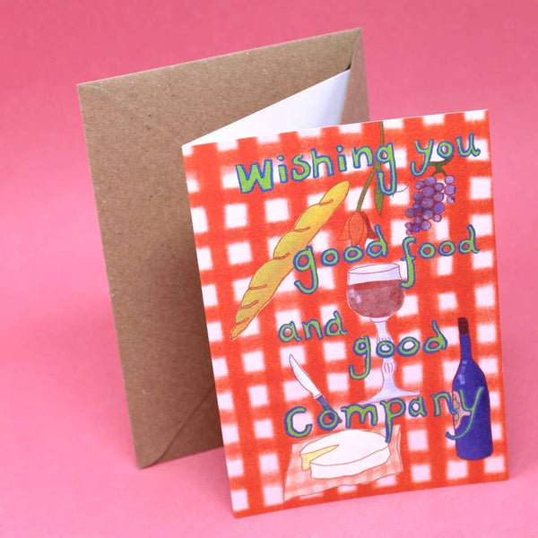 Good Food and Good Company Greetings Card | Ark Colour Design