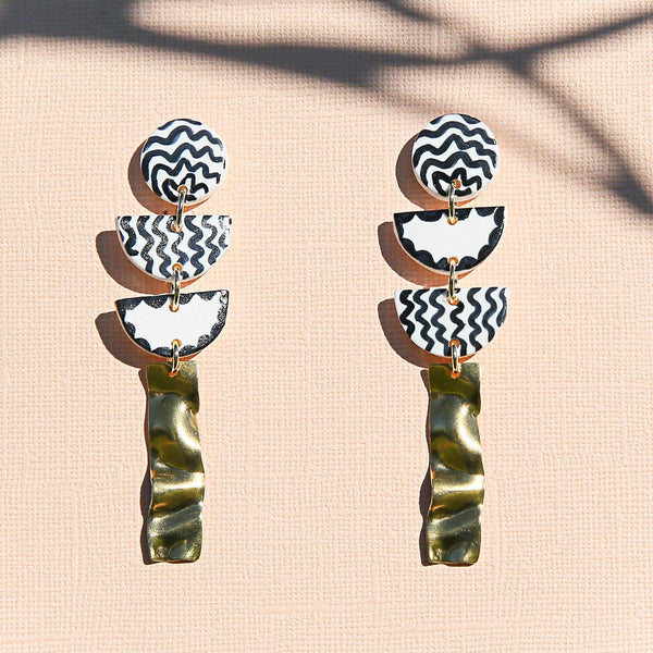Painted Swiggle Earring | Kingston Jewellery
