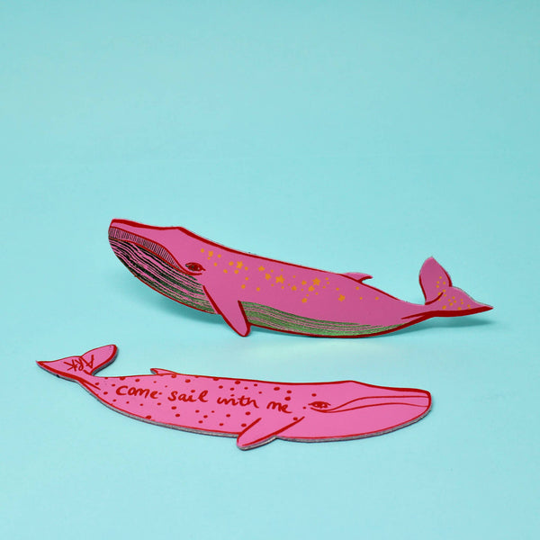 Whale 'Sail with Me' Bookmark | Ark Colour Design