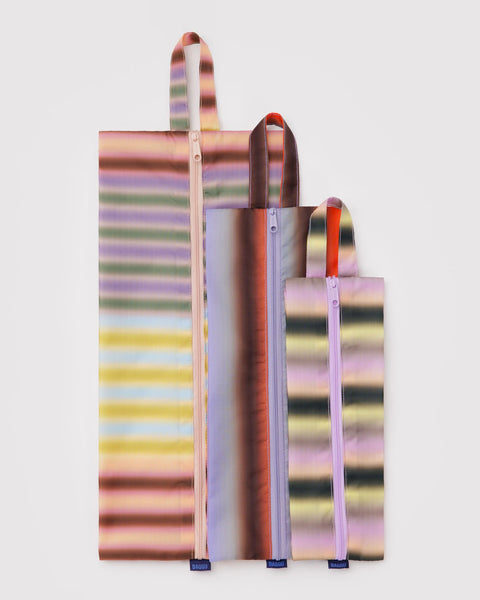 Baggu | 3D Zip Set | Gradient Stripes