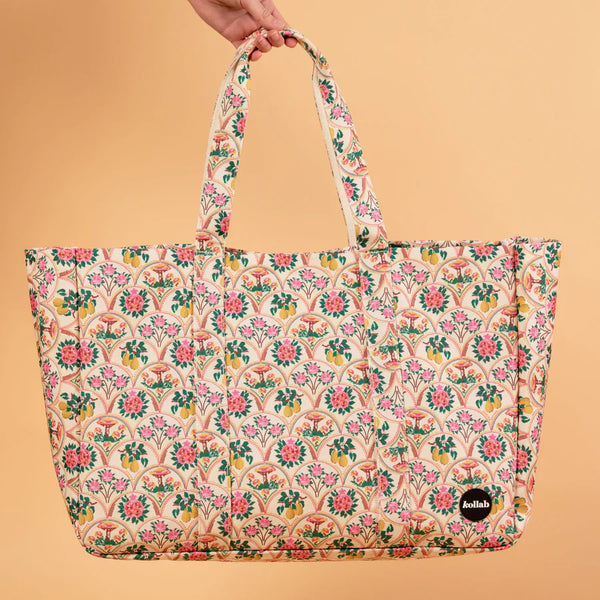 KOLLAB | Carryall Cargo Bag | Needlepoint Garden