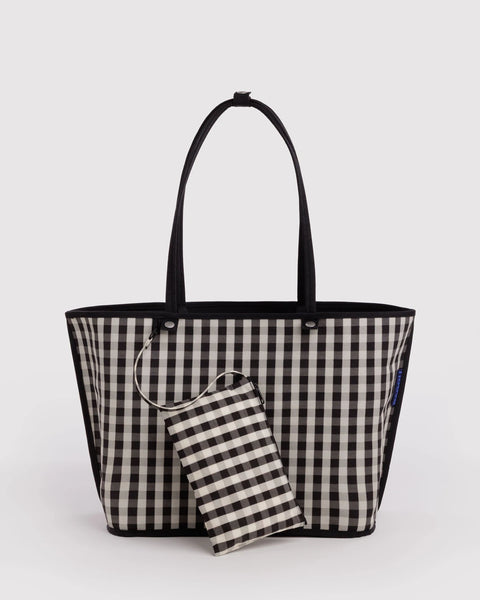 Baggu | Large Nylon Reversible Tote | Black Mix