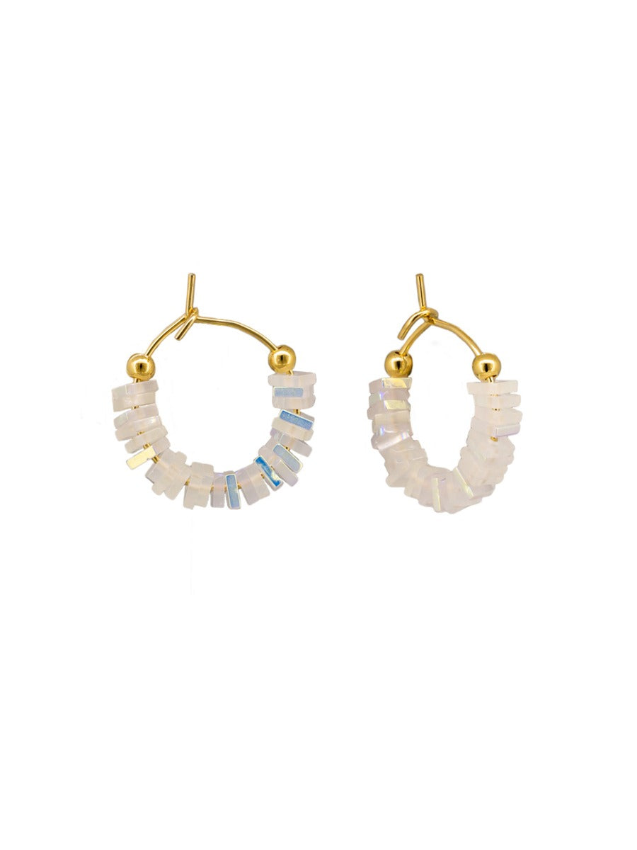 White Lumina Hoops | Tiger Tree