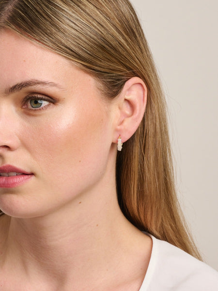 White Lumina Hoops | Tiger Tree