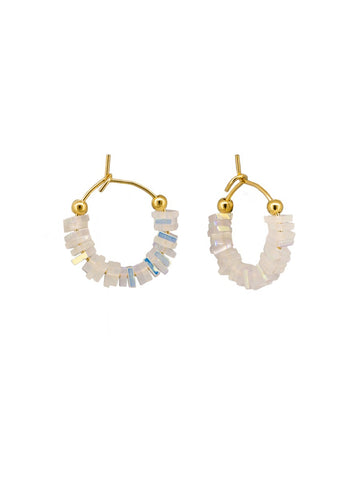 White Lumina Hoops | Tiger Tree