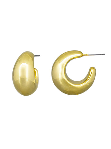 Gold Pulled Hoops | Tiger Tree