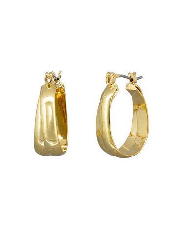Gold Twin Hoops | Tiger Tree