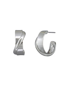 Silver Kinsley Twist Hoops | Tiger Tree