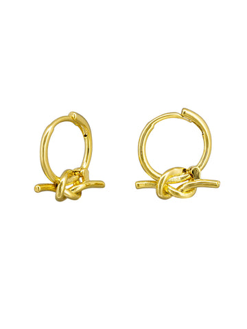 Gold Knot Huggies | Tiger Tree