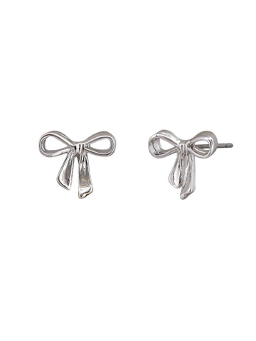 Silver Kippa Bow Earring | Tiger Tree