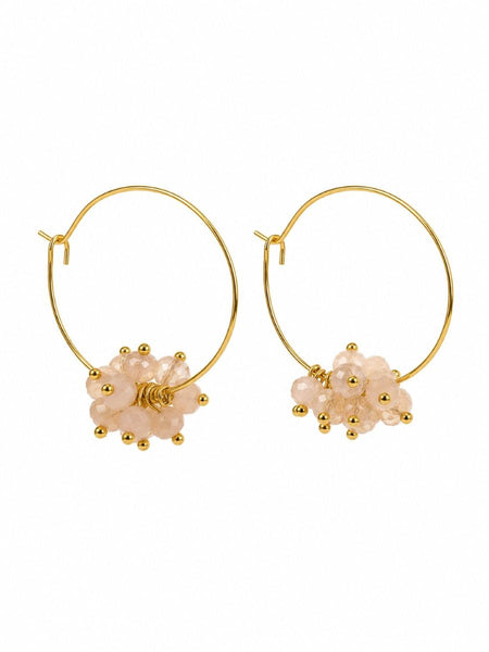 Gold Pink Azalea Hoops | Tiger Tree