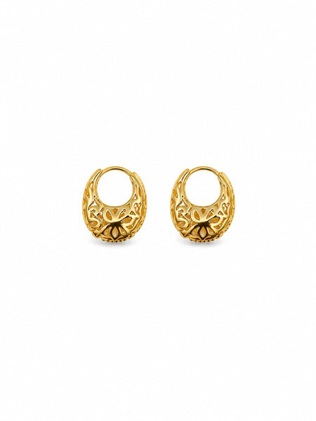 Gold Filigree Hoops | Tiger Tree