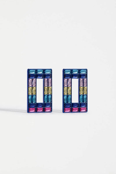 Jilsa Large Hoop Earring - Navy | Elk The Label