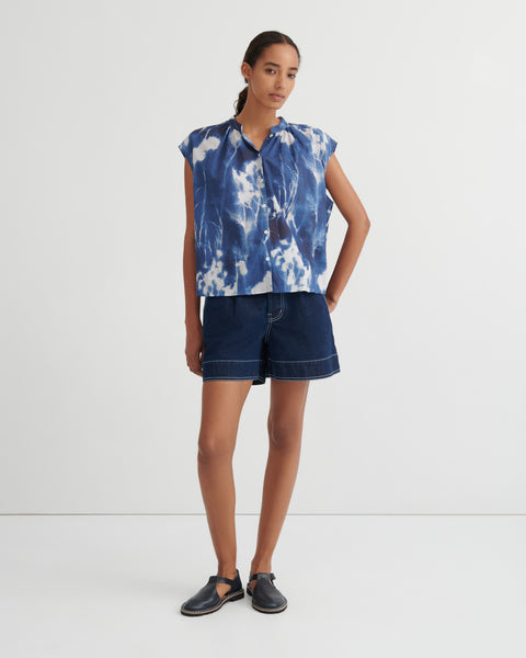 EQUINOX TOP - Cyanotype Floral | Kowtow