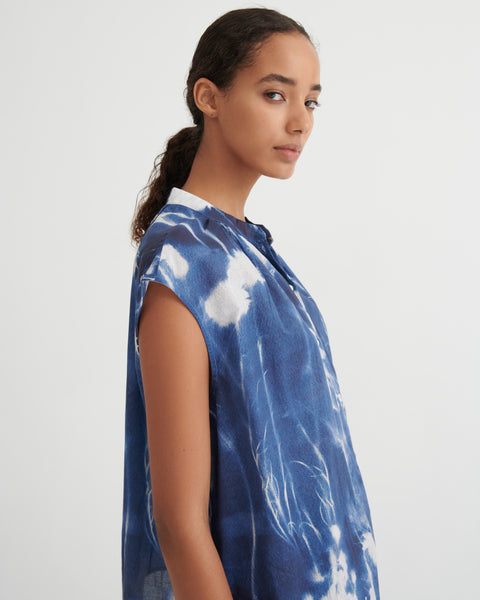 EQUINOX TOP - Cyanotype Floral | Kowtow