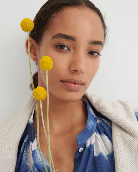EQUINOX TOP - Cyanotype Floral | Kowtow