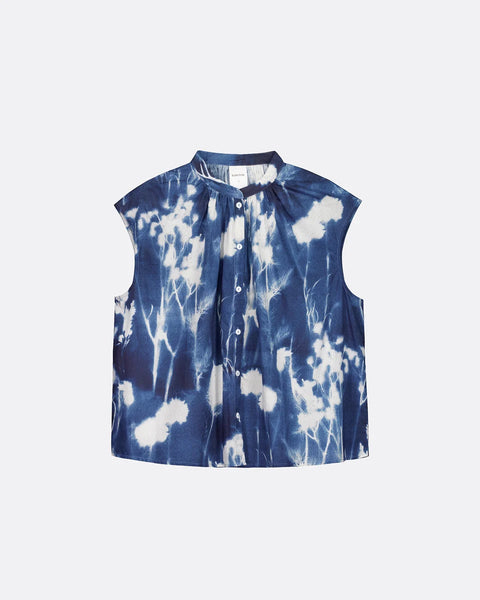 EQUINOX TOP - Cyanotype Floral | Kowtow