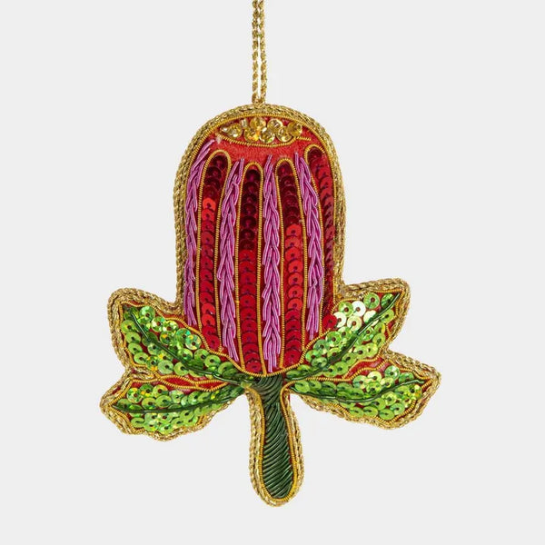 Banksia Beauty Sequin Tree Decoration | Florabelle