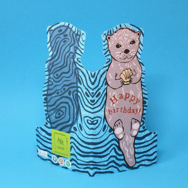 Otter Shaped Greetings Card | Ark Colour Design