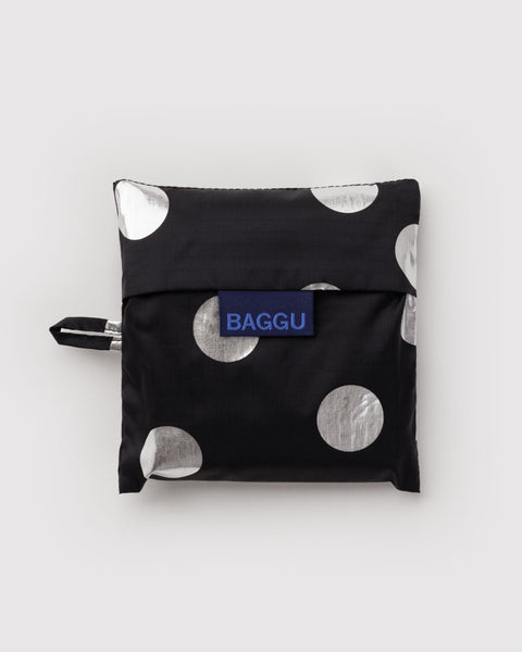 Baggu | Standard | Silver Metallic Polka Dot