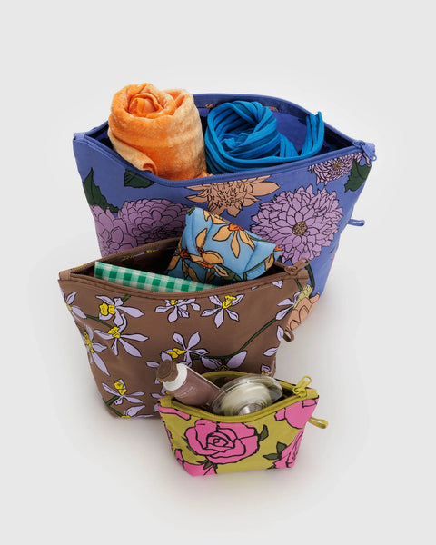 Baggu | Go Pouch Set | Garden Flowers