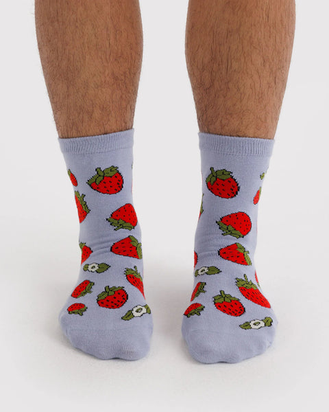 Baggu | Crew Socks | Strawberry Blossom