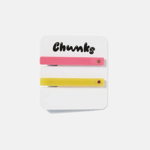 Allie Clips in Pink + Mango | Chunks