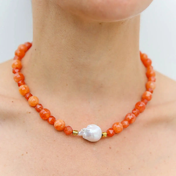 Sunset Quartz Keshi Necklace | Kingston Jewellery