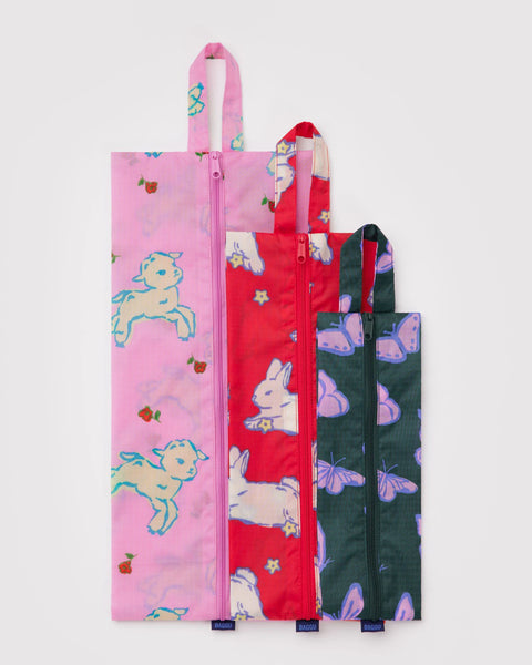 Baggu | 3D Zip Set | Spring Animals