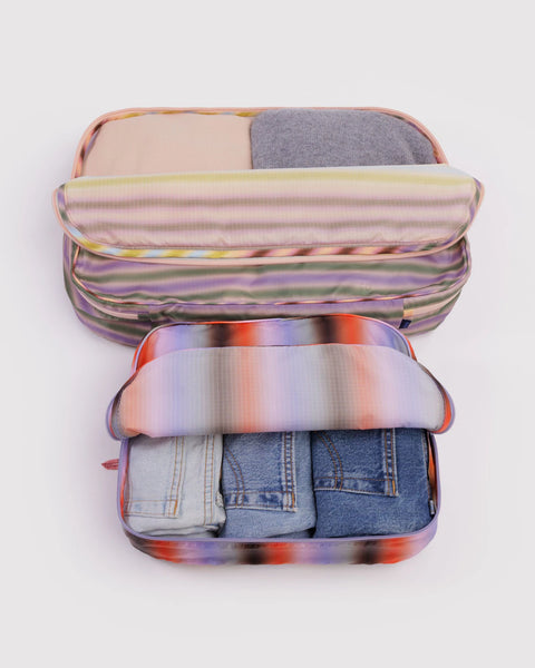 Baggu | Large Packing Cube Set | Gradient Stripes