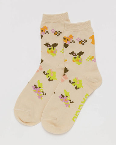 Baggu | Crew Socks | Tapestry Floral